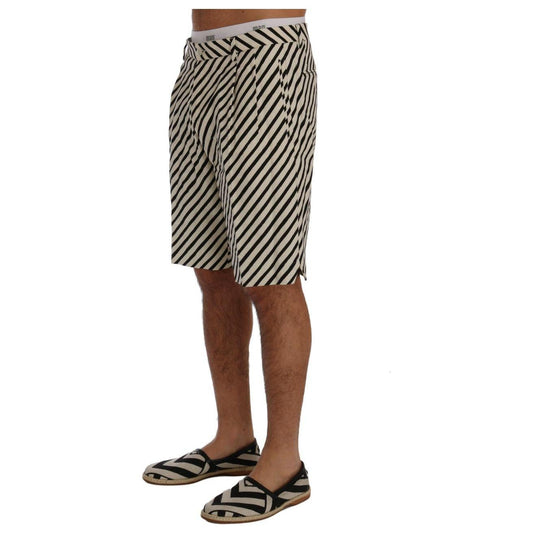 Dolce & Gabbana Striped Hemp Casual Shorts Dolce & Gabbana