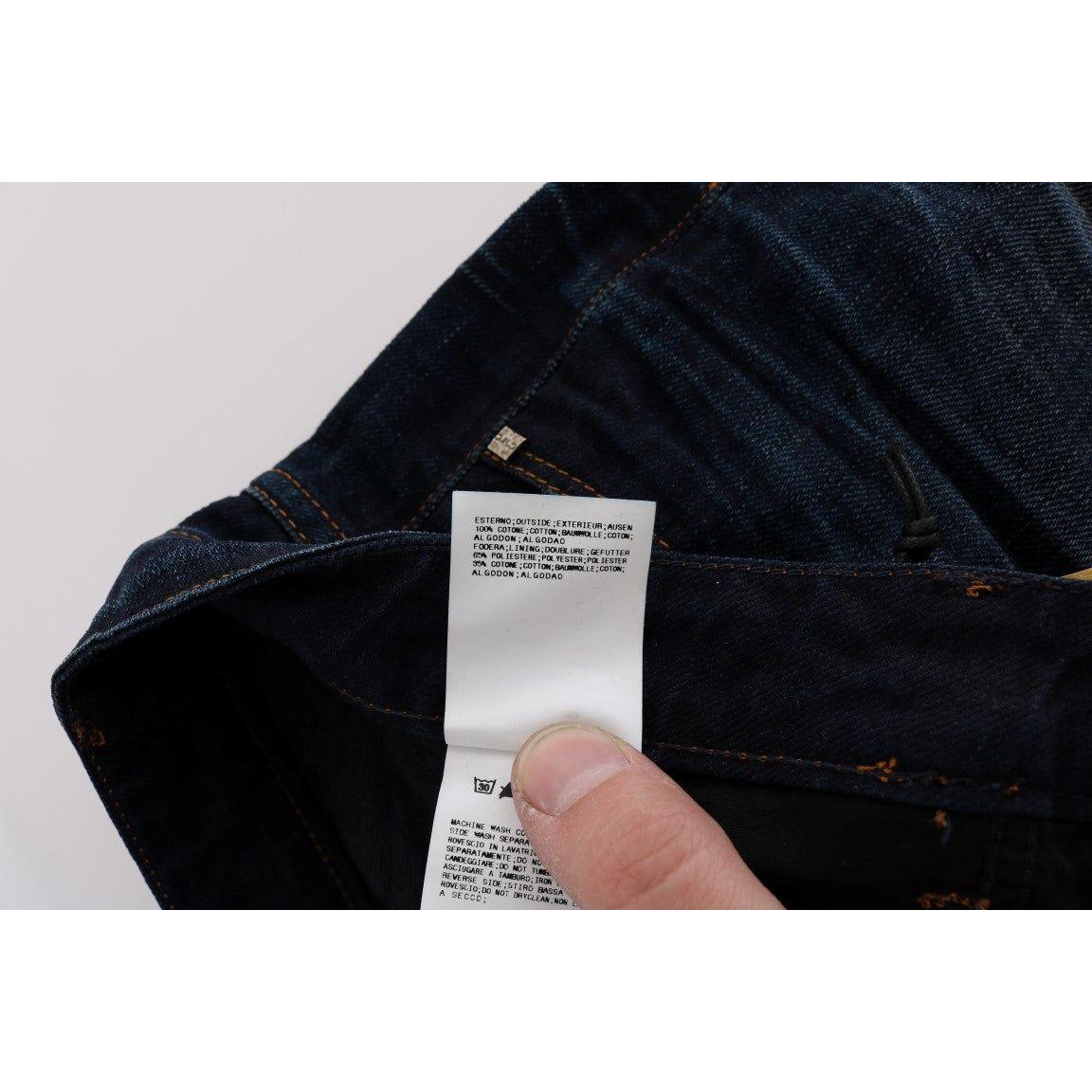 Costume National Blue Cotton Regular Fit Denim Jeans