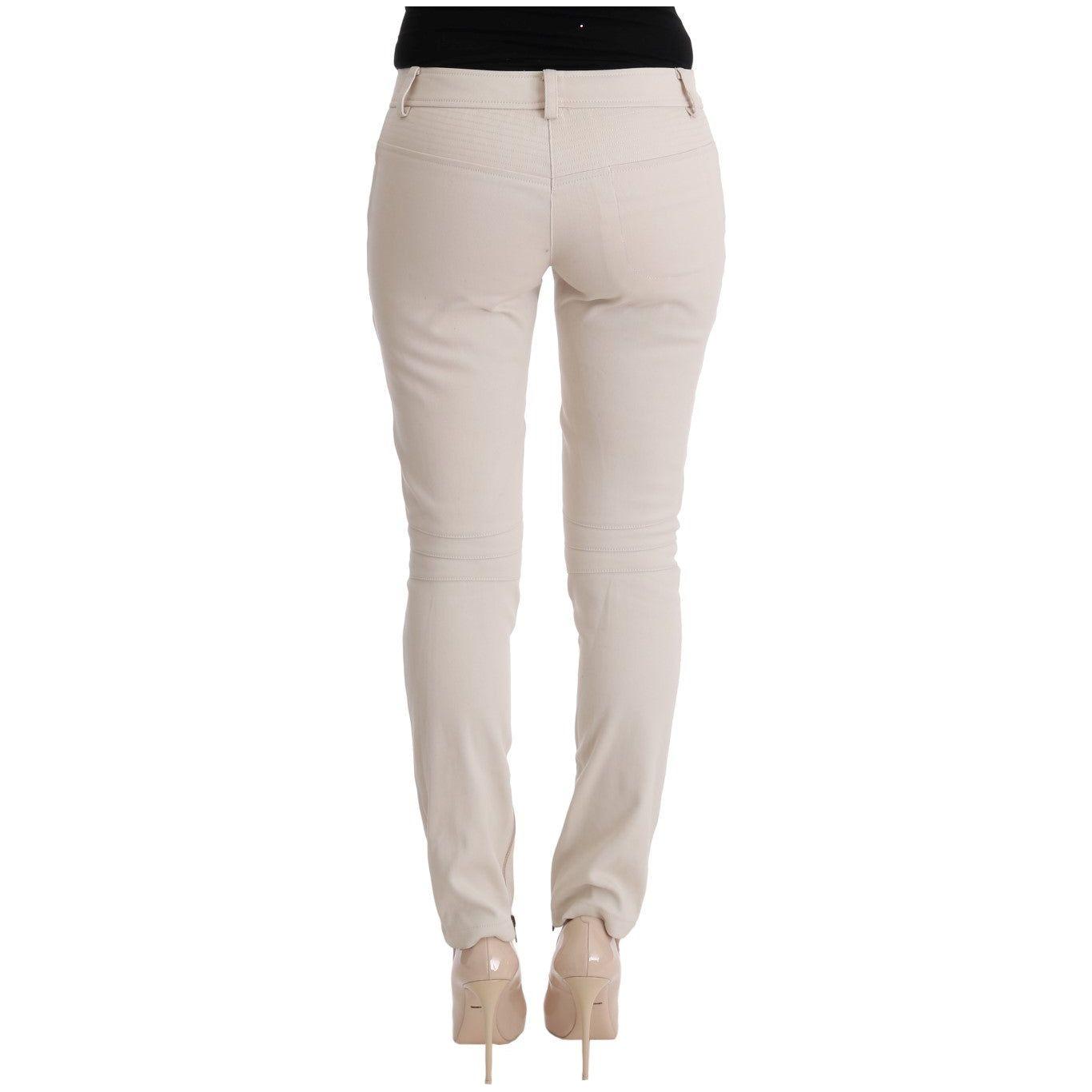 Ermanno Scervino Chic White Slim Fit Denim Treasure Ermanno Scervino