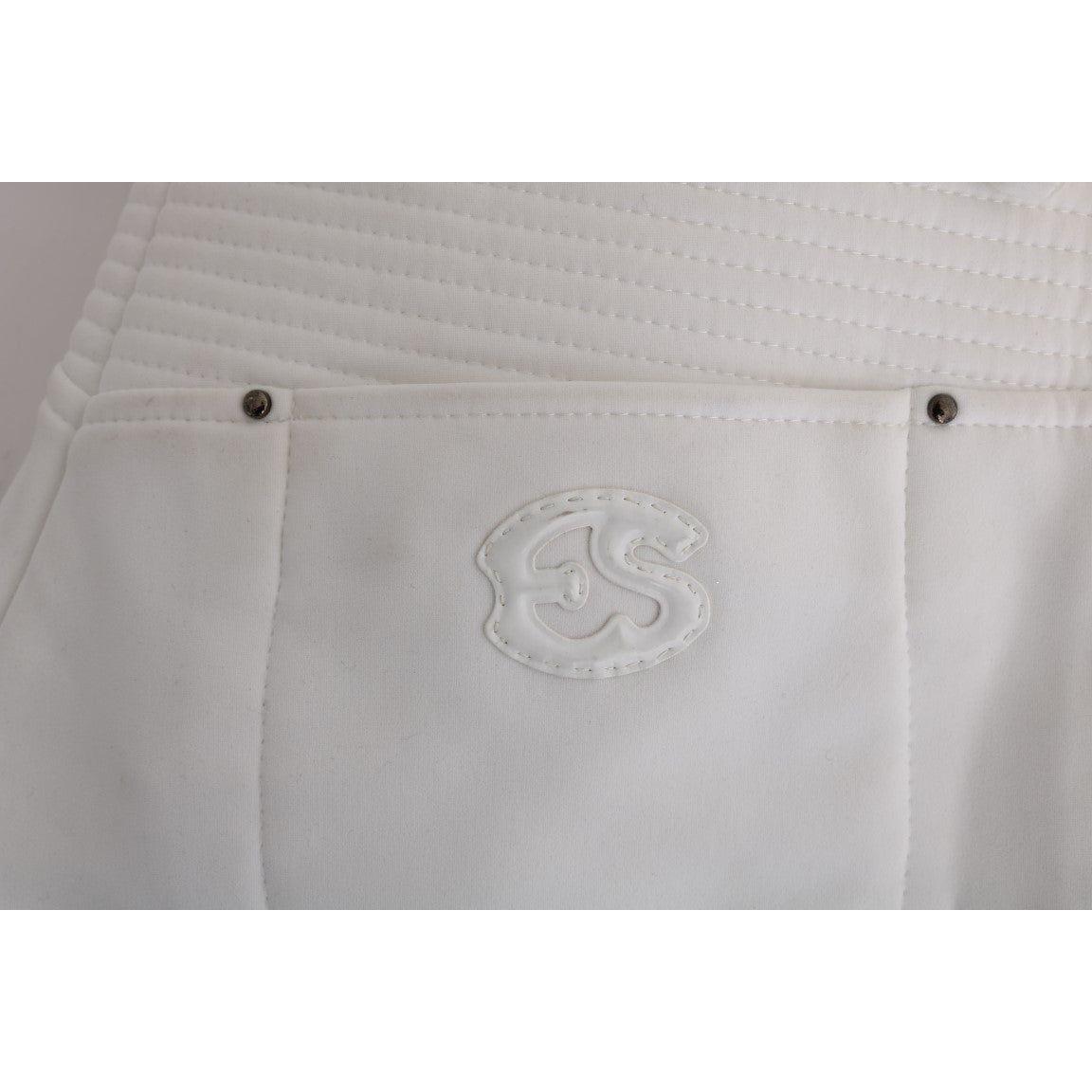 Ermanno Scervino White Cotton Slim Fit Casual Pants