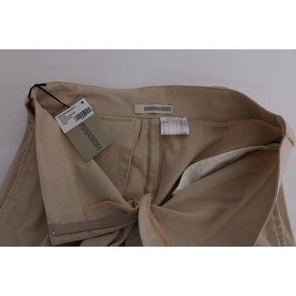 Ermanno Scervino Beige Cotton Wool Regular Fit Pants