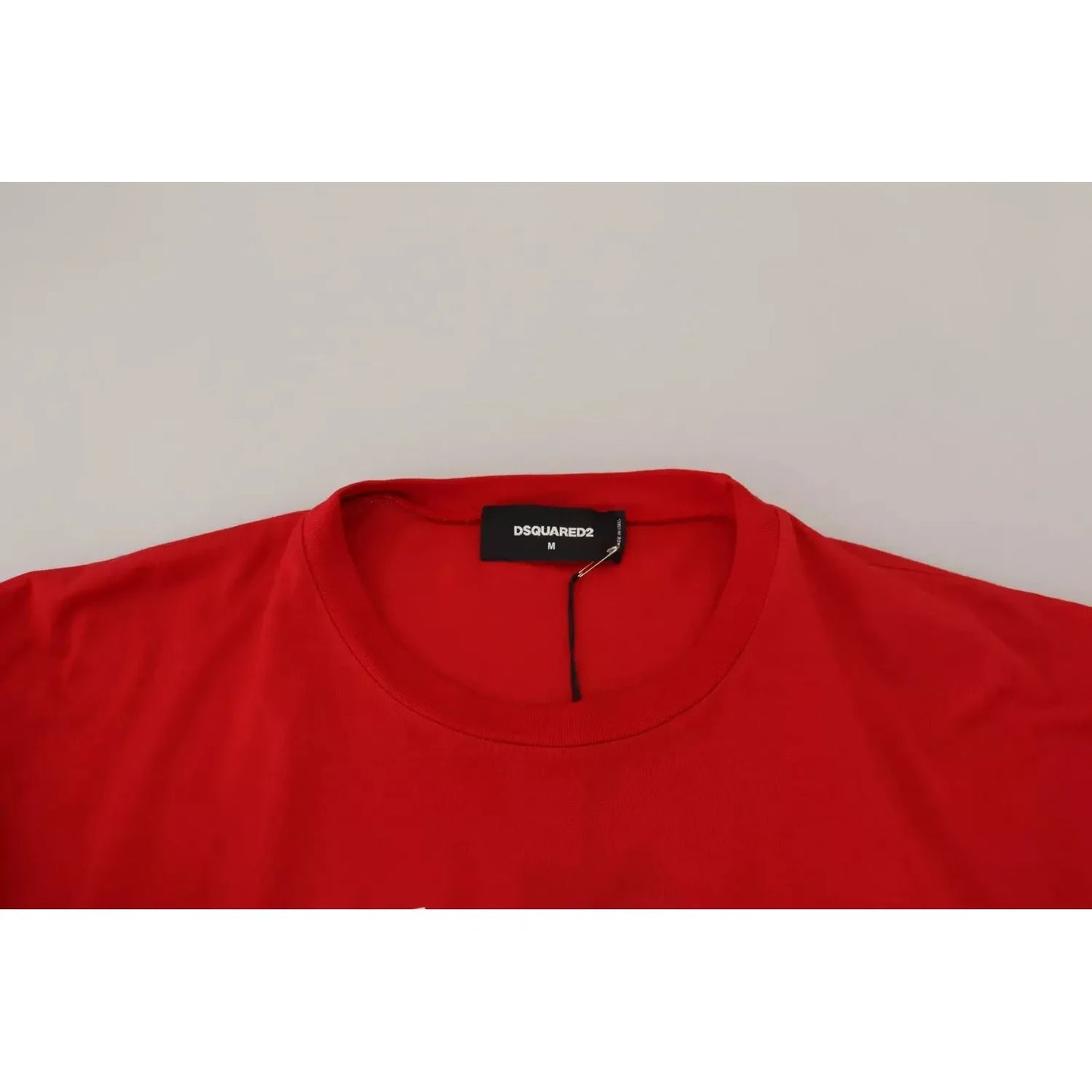 Dsquared² Red Printed Cotton Short Sleeves Crewneck T-shirt Dsquared²