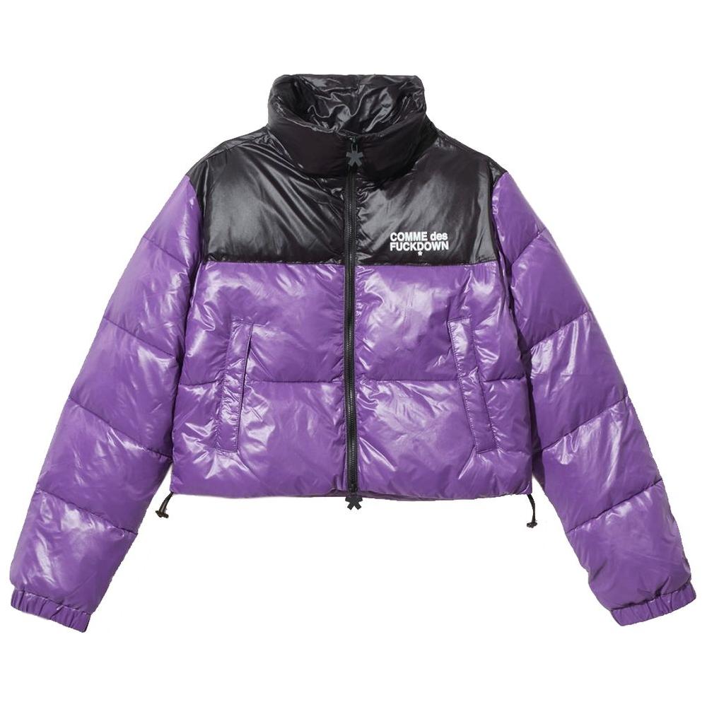 Comme Des Fuckdown Chic Purple Nylon Down Jacket Comme Des Fuckdown