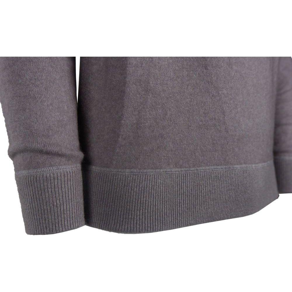 Emilio Romanelli Elegant Gray Cashmere Crew Neck Sweater Emilio Romanelli