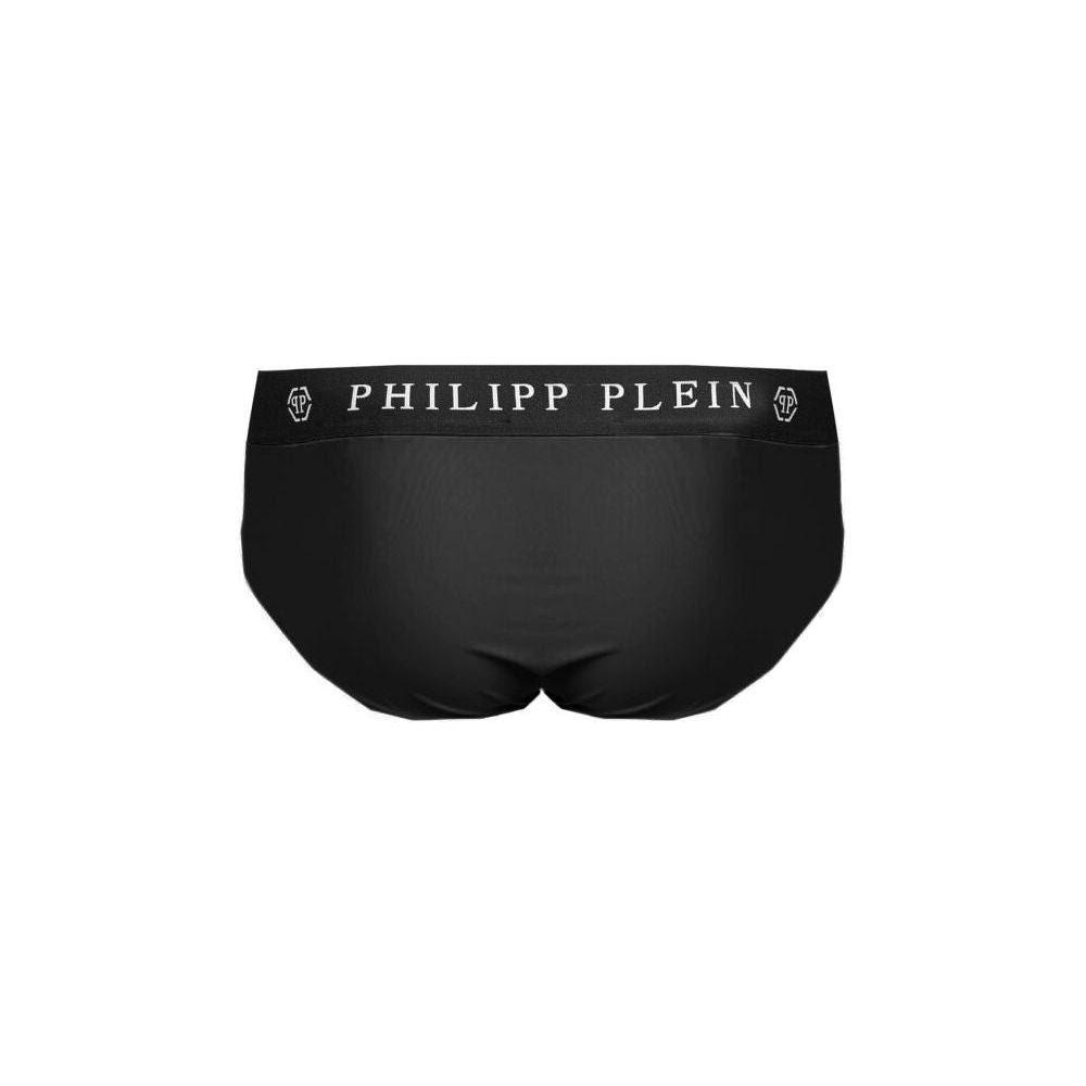 Philipp Plein Black Polyamide Men Swim Brief Philipp Plein