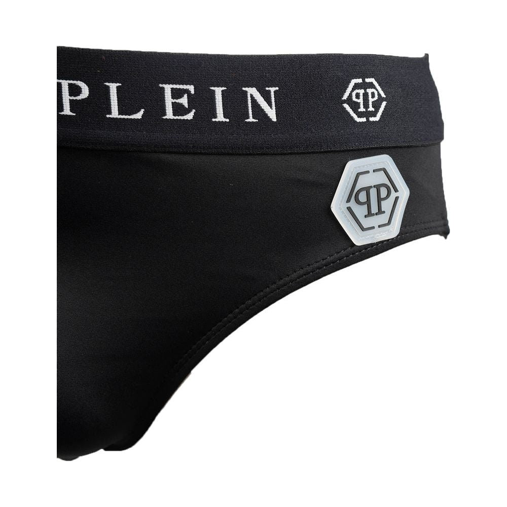 Philipp Plein Black Polyamide Men Swim Brief Philipp Plein