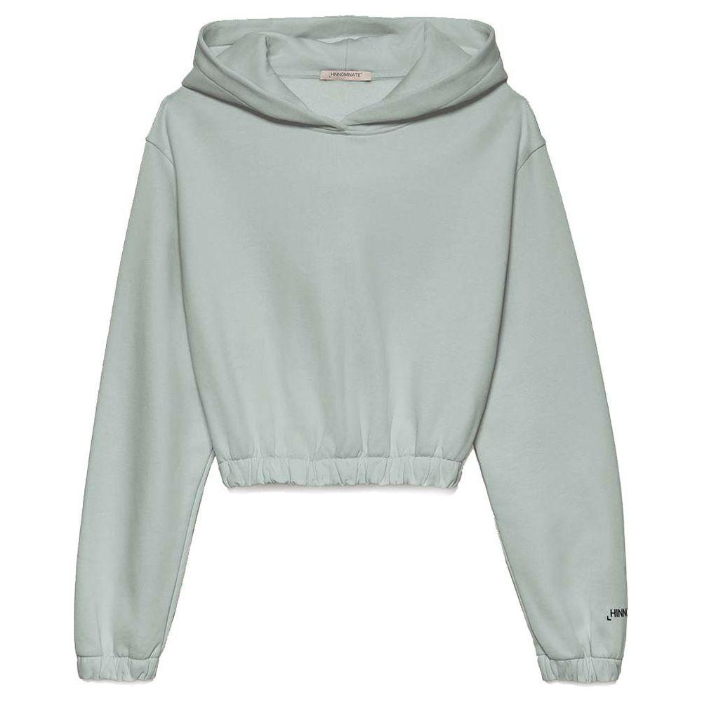 Hinnominate Chic Cropped Hooded Cotton Sweatshirt Hinnominate