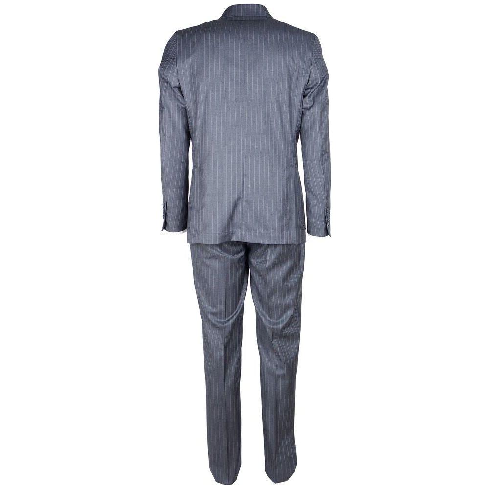 Made in Italy Gray Wool Vergine Suit Made in Italy