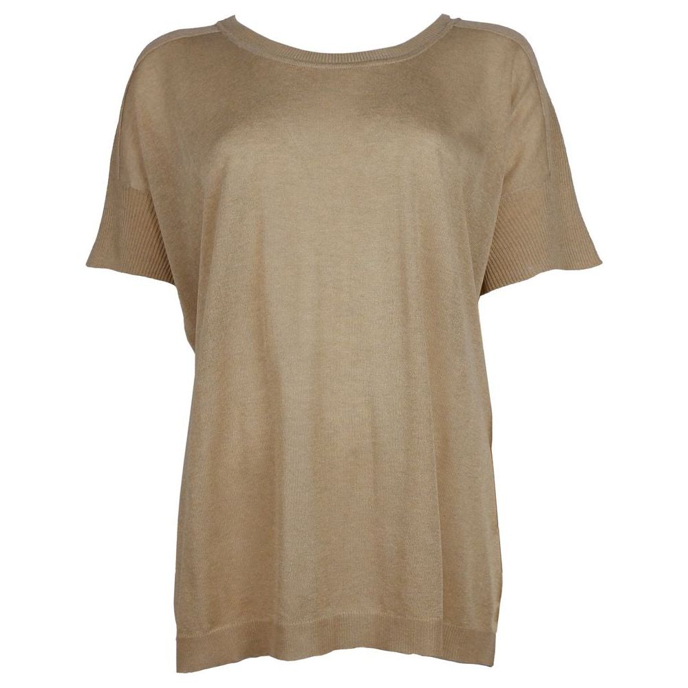 Alpha Studio Beige Viscose Sweater Alpha Studio