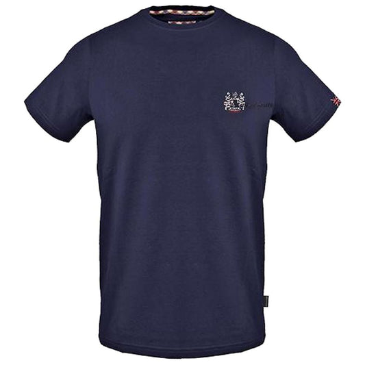 Aquascutum Blue Cotton T-Shirt Aquascutum