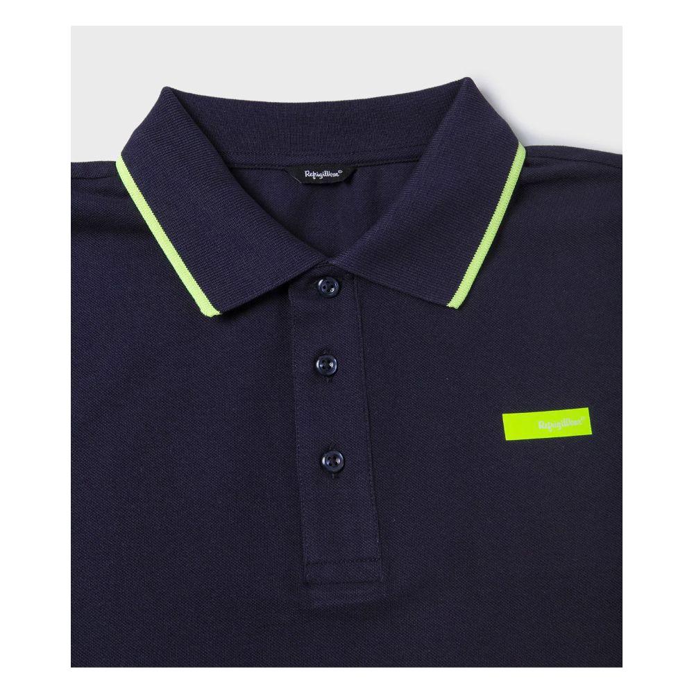 Refrigiwear Elegant Cotton Polo Shirt with Contrast Accents Refrigiwear