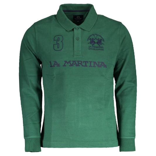 La Martina Elegant Long-Sleeved Jersey Polo La Martina