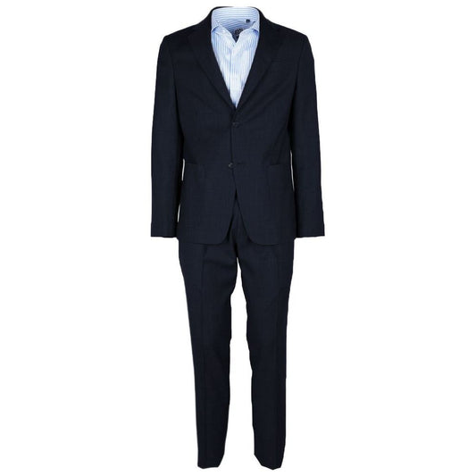 Made in Italy Blue Wool Vergine Suit Made in Italy