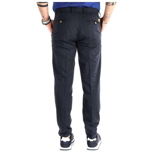 Yes Zee Elegant Cotton Pants in Refined Blue Hue Yes Zee