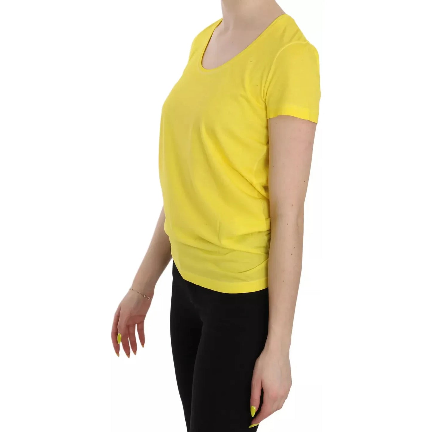 Dsquared² Yellow Round Neck Short Sleeve Shirt Top Blouse Dsquared²