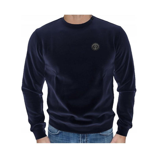 Plein Sport Blue Cotton Men's Sweater Plein Sport