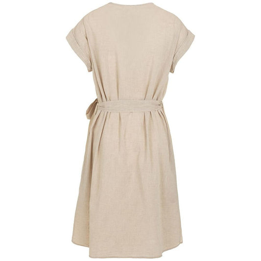 Fred Mello Beige Cotton Women Dress Fred Mello