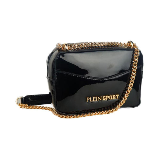 Plein Sport Elegant Black Chain Strap Shoulder Bag Plein Sport