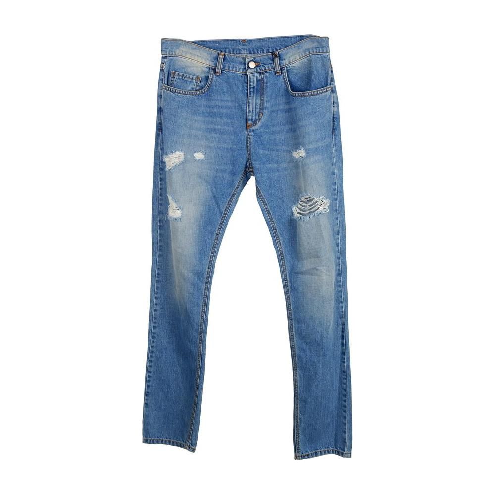 Comme Des Fuckdown Blue Cotton Men Jeans Comme Des Fuckdown