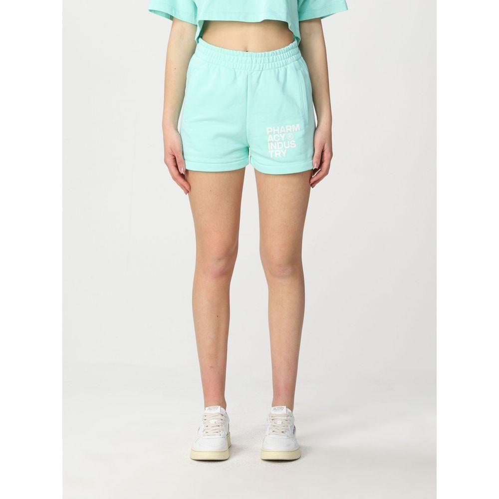 Pharmacy Industry Green Cotton Women Short Pharmacy Industry