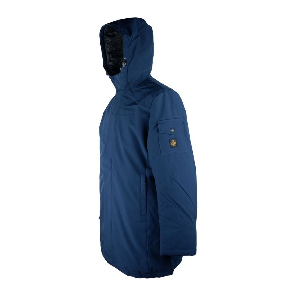 Refrigiwear Blue Polyester Men Jacket Refrigiwear