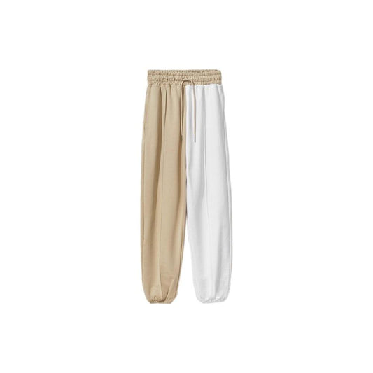 Comme Des Fuckdown Chic Beige Two-Tone Drawstring Sweatpants Comme Des Fuckdown