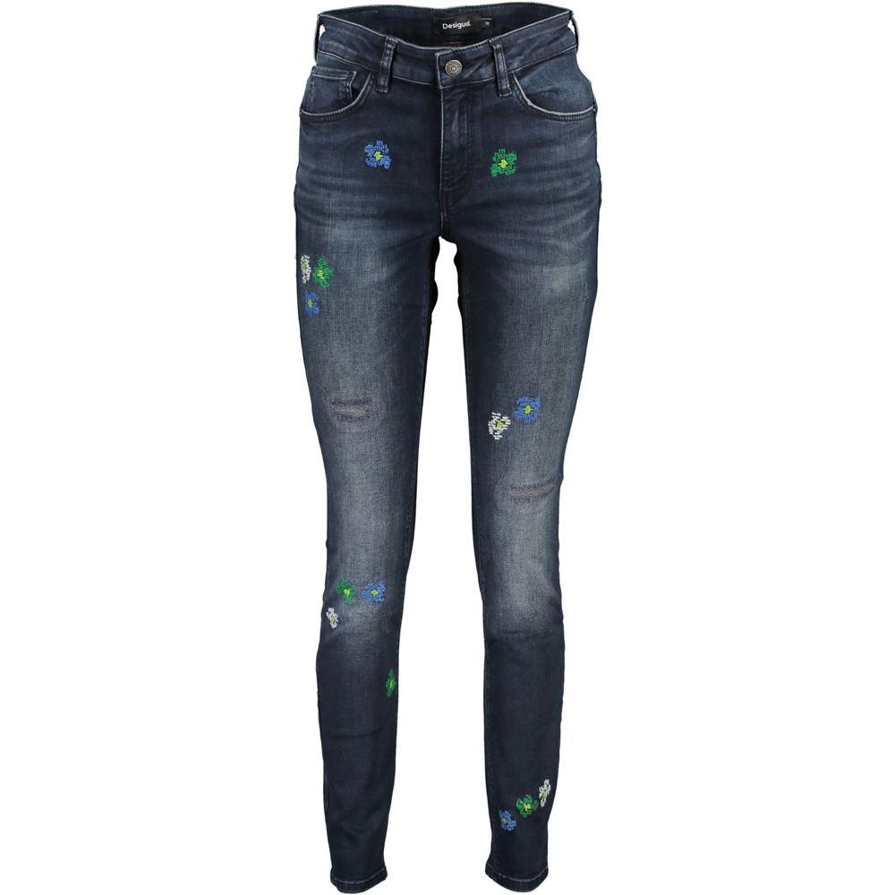 Desigual Blue Cotton Jeans & Pant Desigual