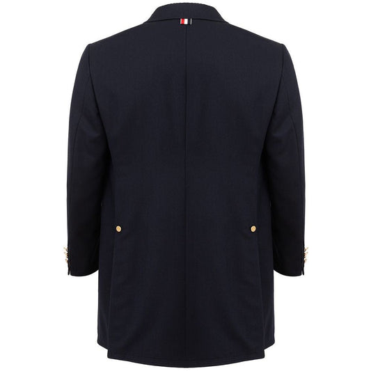 Thom Browne Elegant Wool Jacket in Signature Blue Thom Browne