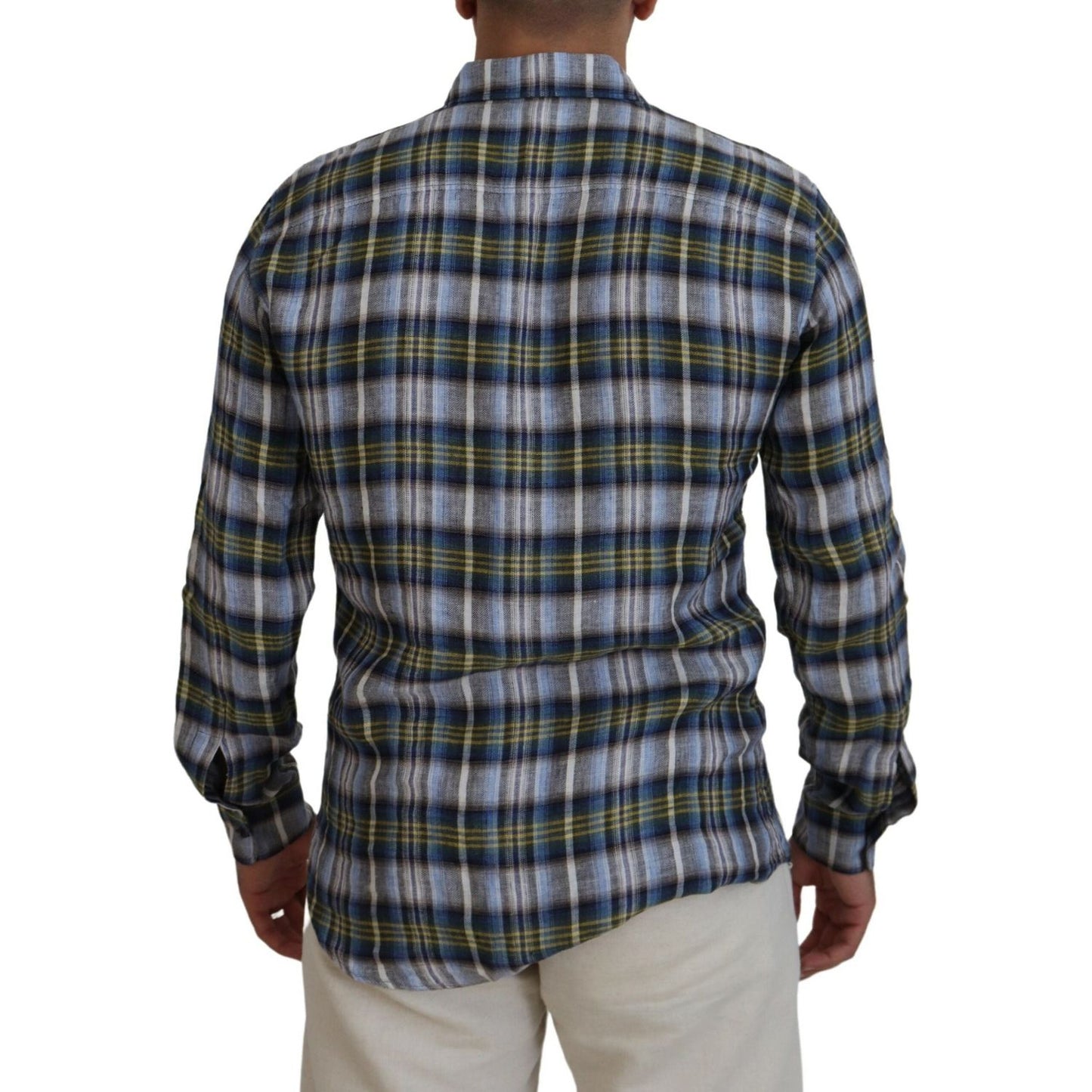 Dsquared² Multicolor Checkered Casual Men Long Sleeves Shirt Dsquared²