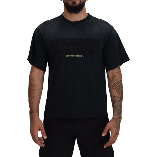 Dsquared² Black Cotton Short Sleeves Crewneck T-shirt Dsquared²