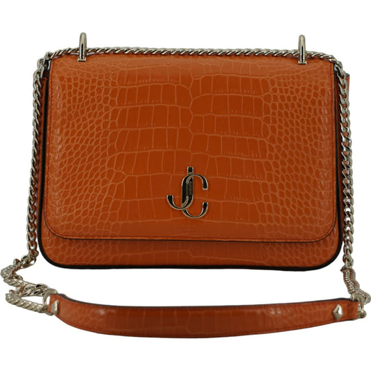 Jimmy Choo Amber Orange Leather Shoulder Bag Jimmy Choo