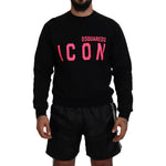 Dsquared² Black Printed Long Sleeves Pullover Sweater Dsquared² Black