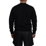 Dsquared² Black Printed Long Sleeves Pullover Sweater Dsquared² Black