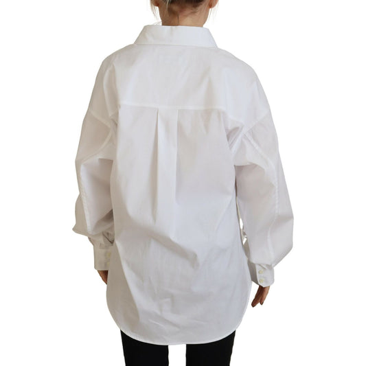 Dsquared² White Cotton Button Down Collared Dress Shirt Top Dsquared²