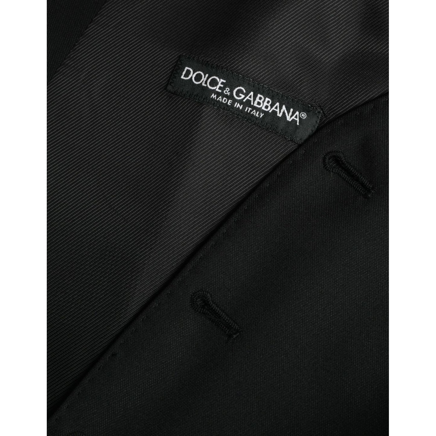 Dolce & Gabbana Black Wool Waistcoat Dress Formal Vest Dolce & Gabbana