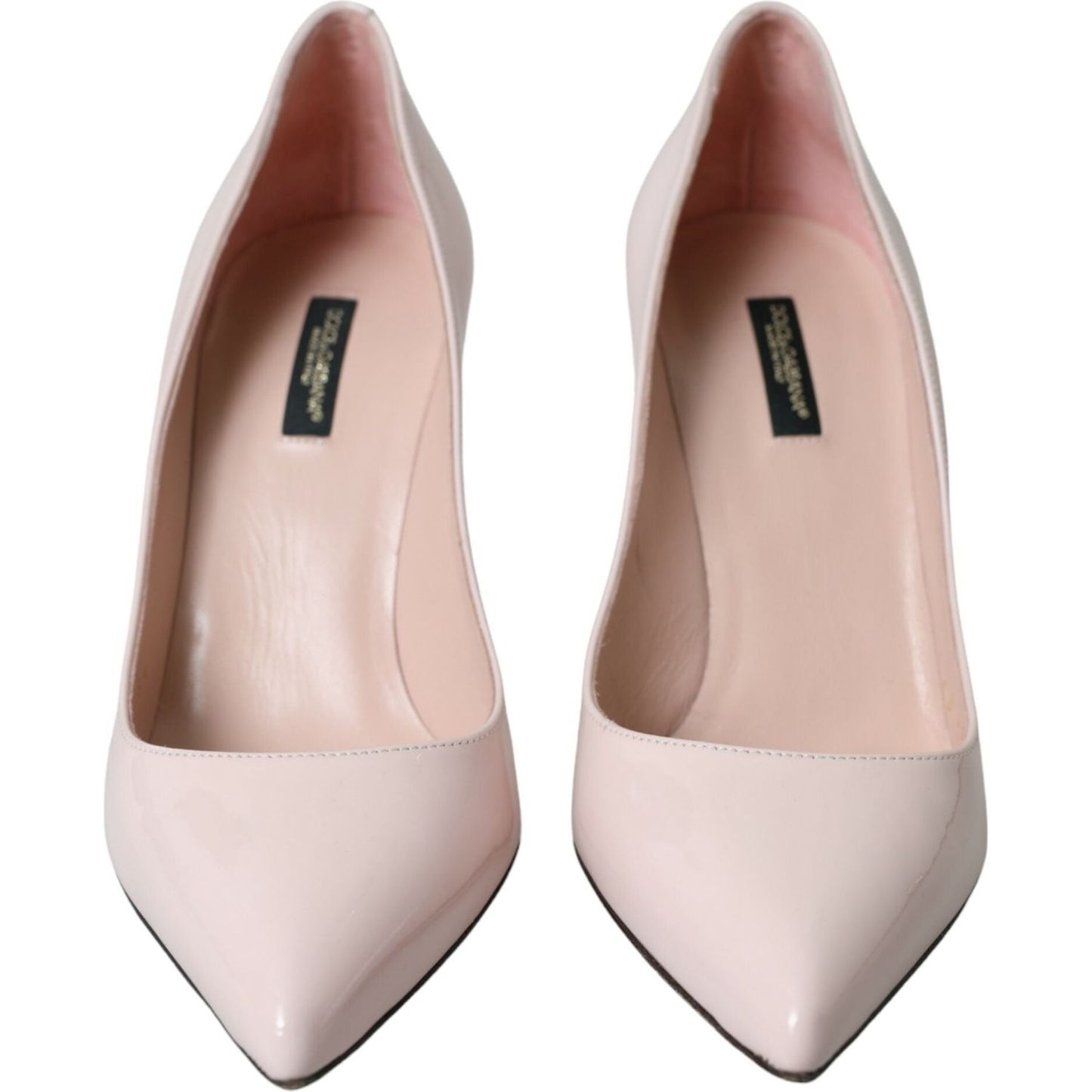 Dolce & Gabbana Light Pink Leather Bellucci Heels Pumps Shoes Dolce & Gabbana