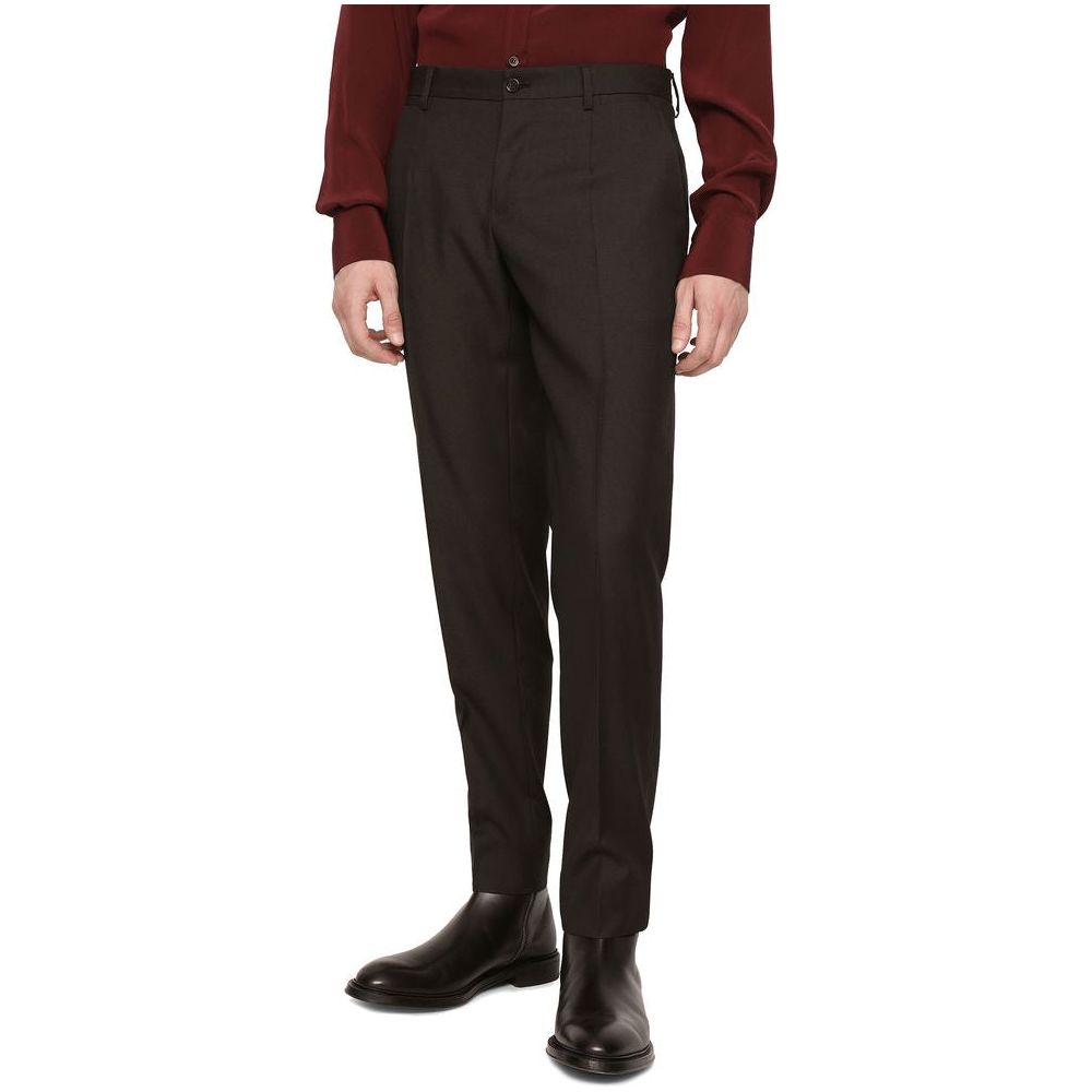 Dolce & Gabbana Brown Wool Suit Dolce & Gabbana