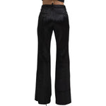 Dsquared² Black Viscose Super Flare High Waist Pants Dsquared² Black