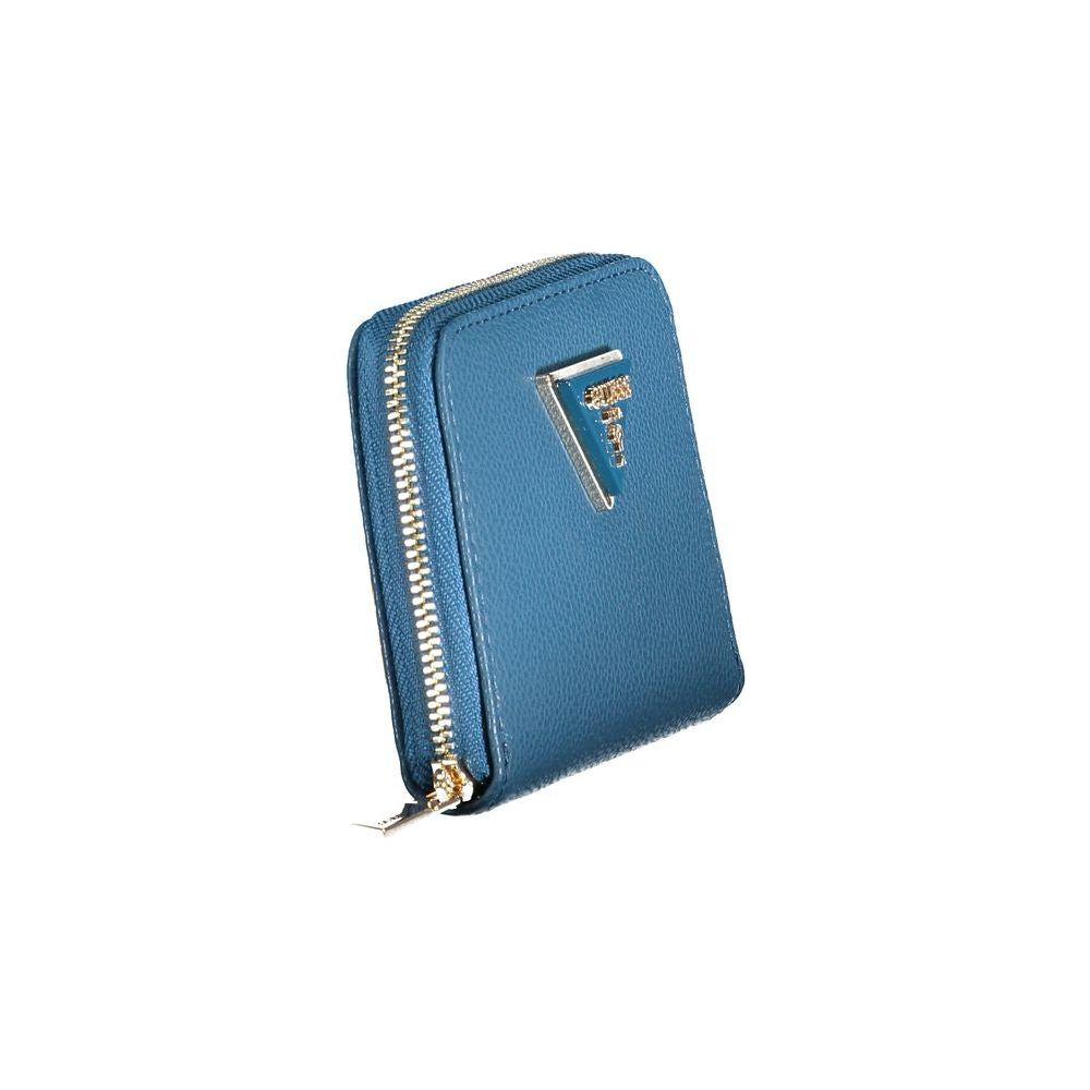 Guess Jeans Blue Polyethylene Wallet Guess Jeans