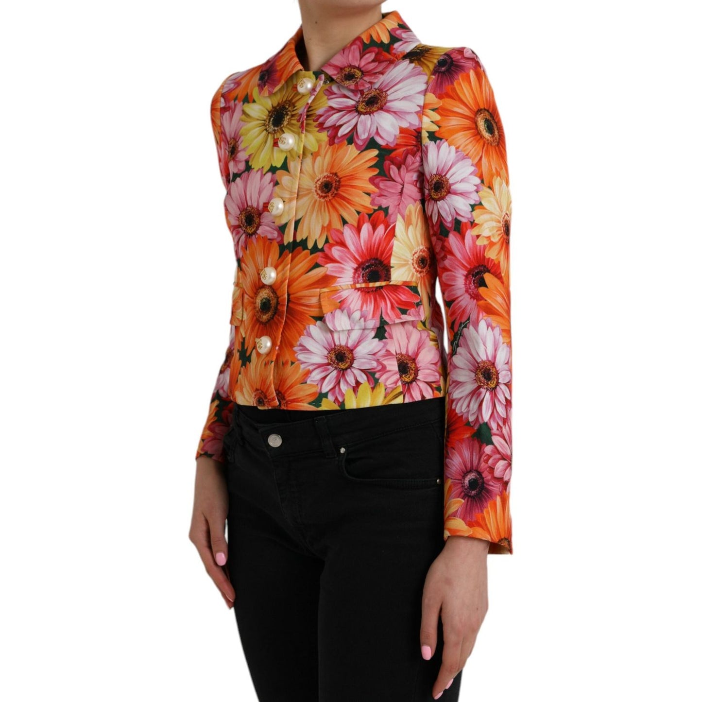 Dolce & Gabbana Multicolor Floral Brocade Blazer Coat Jacket Dolce & Gabbana