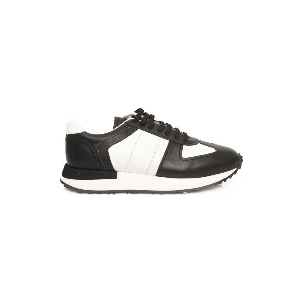 Cerruti 1881 Black Leather Men Sneaker Cerruti 1881