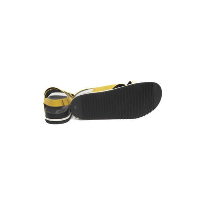 Cerruti 1881 Yellow Calfskin Women Sandal