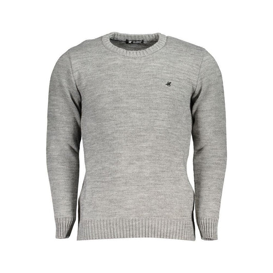 U.S. Grand Polo Gray Fabric Sweater U.S. Grand Polo