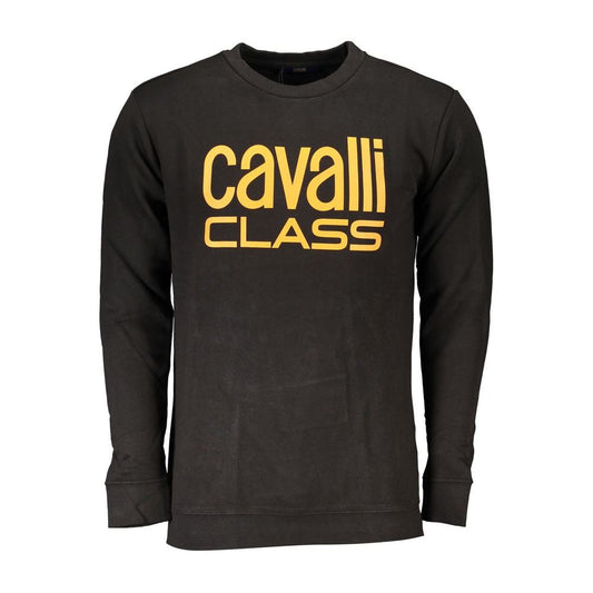 Cavalli Class Black Cotton Sweater Cavalli Class