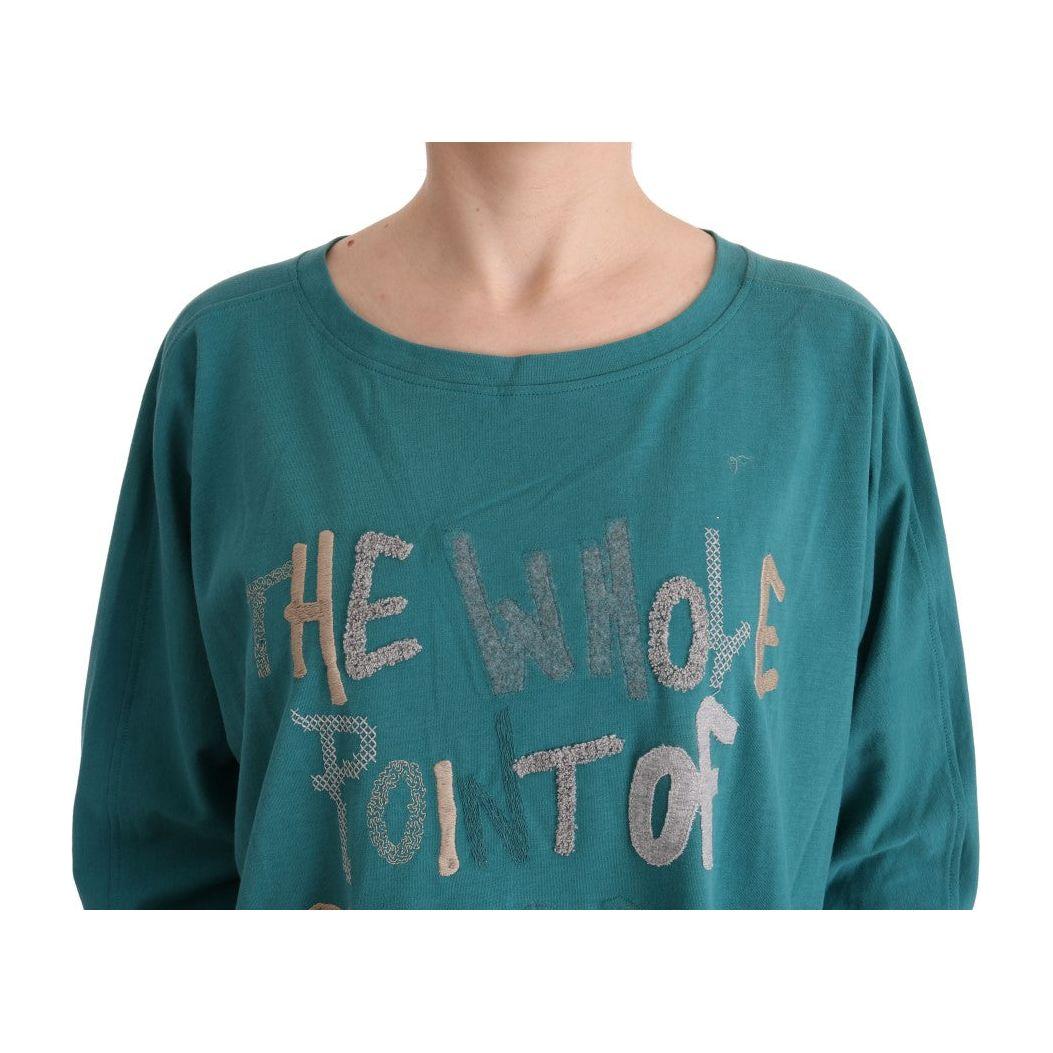 John Galliano Green Cotton Oversized Sweater