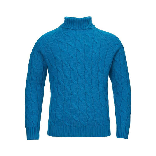 Gran Sasso Elegant Blue Wool Sweater Gran Sasso