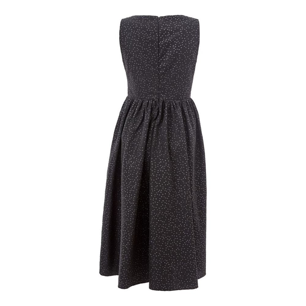 Lardini Elegant Black Polyethylene Dress Lardini