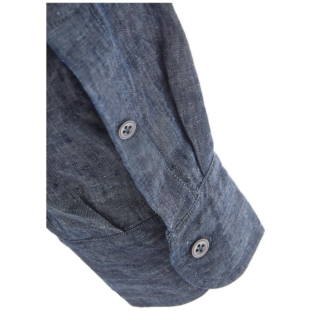 Lardini Elegant Flax Blue Shirt for Men Lardini