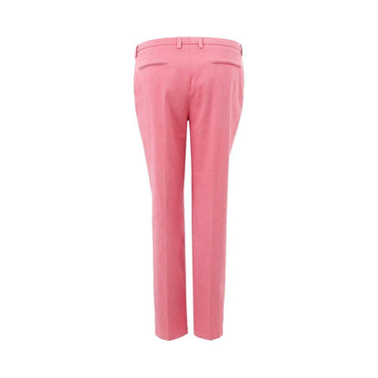 Lardini Elegant Cotton Pink Trousers for Sophisticated Style Lardini