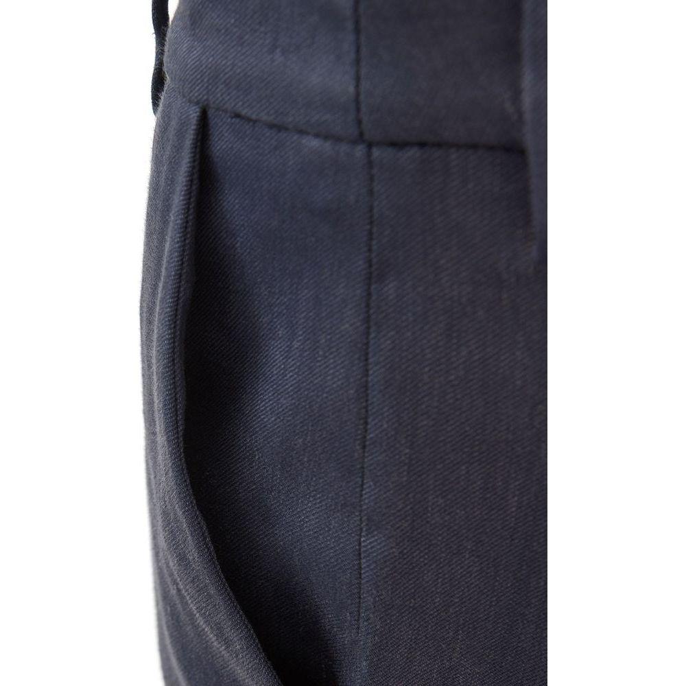 Lardini Chic Blue Linen Trousers Lardini